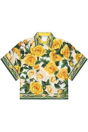 Dolce & Gabbana Rose-print silk shirt