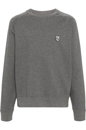 Maison Kitsuné Fox-patch cotton sweatshirt