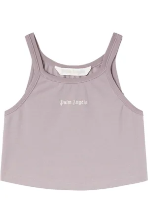PALM ANGELS Printed ribbed cotton-jersey tank