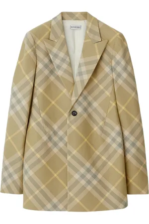 Burberry Checked tailored single-breasted blazer