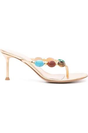 Gianvito Rossi Shanti Thong 70mm leather sandals