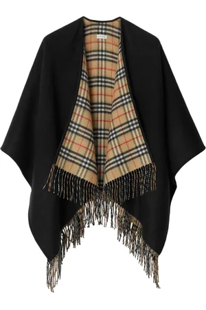 Burberry Check wool reversible cape