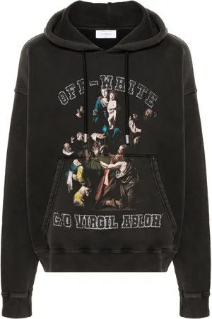 OFF-WHITE Graphic-print cotton hoodie