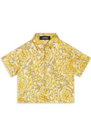 VERSACE Barocco-print cotton shirt