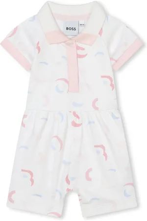 HUGO BOSS Graphic-print cotton romper