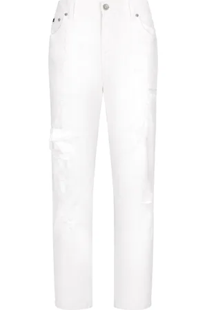 Dolce & Gabbana Distressed-finish straight jeans