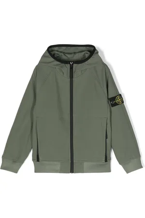 Stone Island Compass-patch hooded jacket