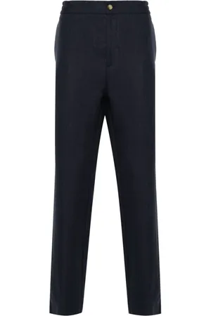 Etro Herringbone linen trousers