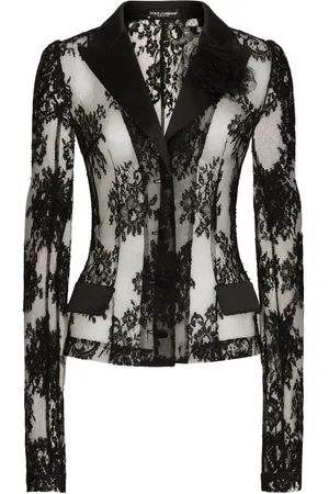 Dolce & Gabbana Sheer Chantilly-lace blazer