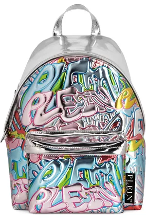 Philipp Plein Bombing Graffiti metallic leather backpack