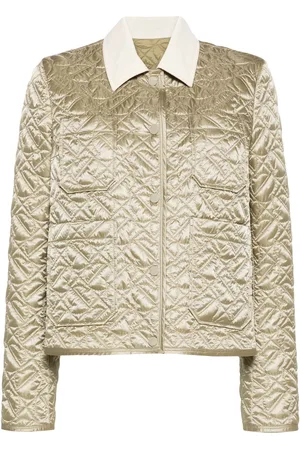 Moncler Corduroy-collar quilted shirt jacket