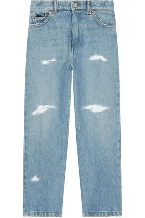 Dolce & Gabbana Logo-plaque distressed jeans