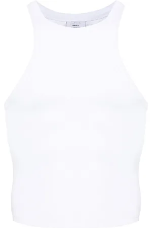 Vetements Logo-embroidered ribbed tank top