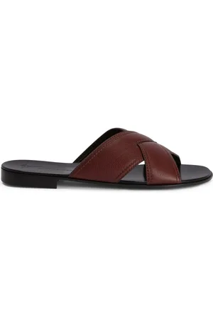 Giuseppe Zanotti Flavio crossover-strap leather slides