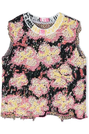 JNBY by JNBY Floral-jacquard knitted vest