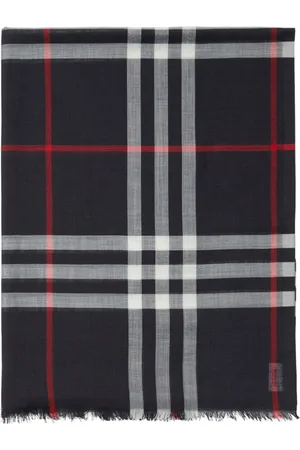 Burberry Check wool-silk scarf