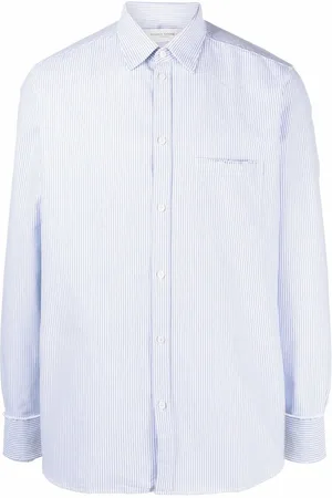 Golden Goose G logo-embroidery striped shirt