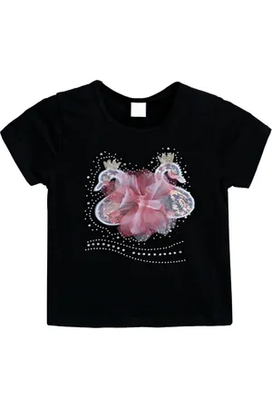 Mimi Tutu Swan-appliqu?? T-shirt