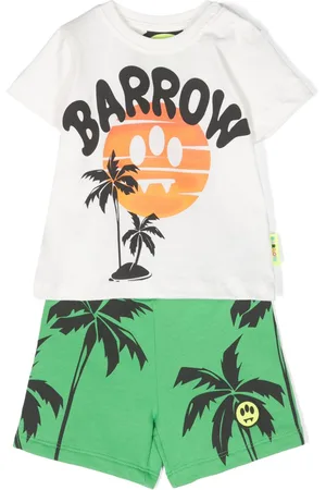 BARROW Graphic-print cotton shorts set