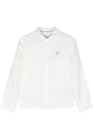 Trussardi Logo-embroidered linen shirt