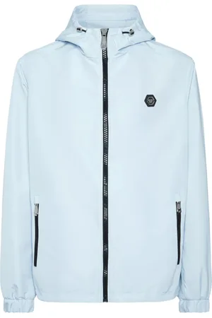 Philipp Plein Logo-patch hooded windbreaker
