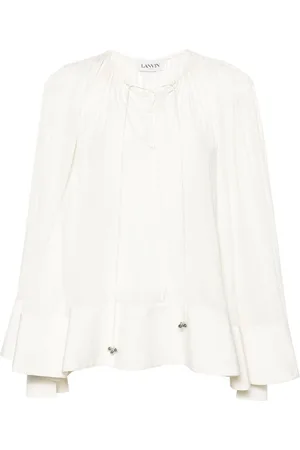 Lanvin Gathered drop-shoulder kaftan