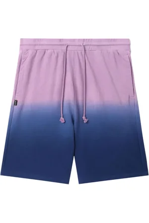 Izzue Gradient-effect cotton track shorts