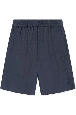 Trussardi Linen elasticated-waist shorts