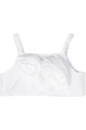 DOUUOD KIDS Floral-appliqu?? cropped top
