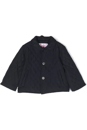 Il gufo Logo-embroidered quilted shirt jacket