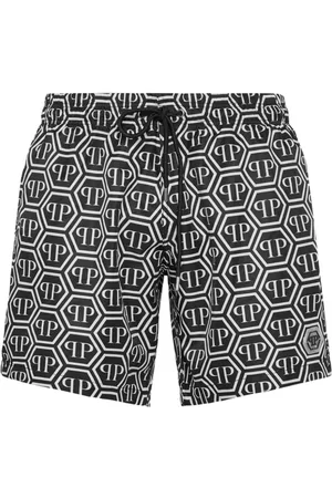 Philipp Plein Monogram-print swim shorts