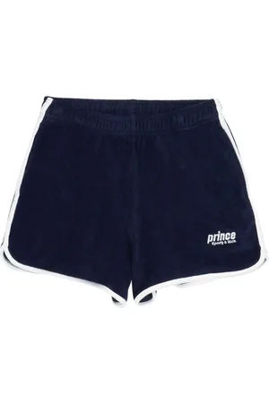 Sporty & Rich X Prince logo-embroidered cotton shorts