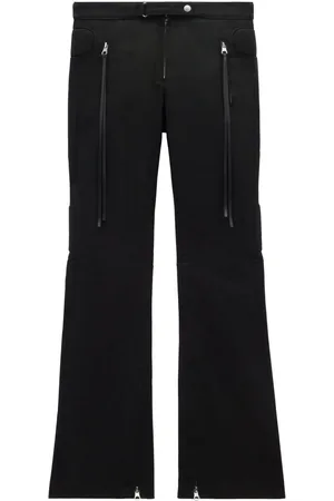 Courrèges Racer flared cotton trousers