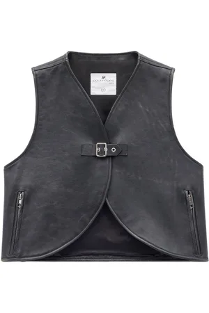 Courrèges Ellipse leather vest