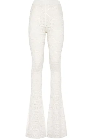 Philipp Plein Monogram-pattern open-knit trousers