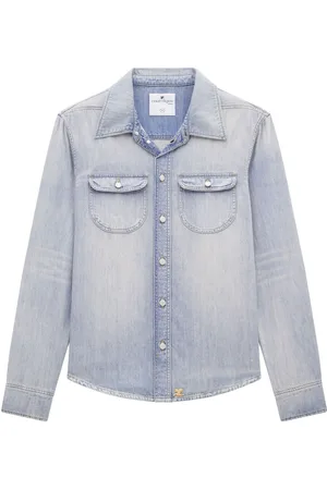 Courrèges Logo-appliqu?? denim shirt