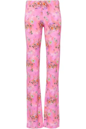 MACCAPANI Jaz floral-print flared trousers