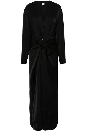 Totême Knot-detail satin dress