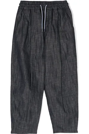 Missoni Rubberised-logo tapered-leg trousers