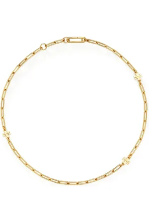 Tory Burch Good Luck logo-plaque necklace