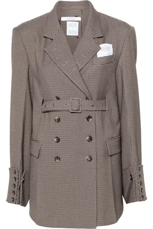 Rokh Houndstooth double-breasted blazer