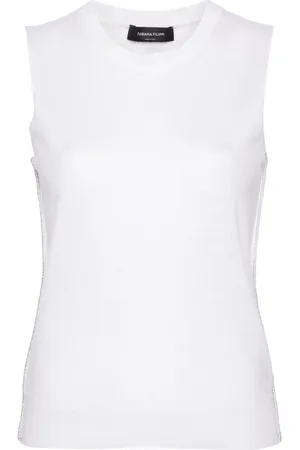 Fabiana Filippi Lurex-detail fine-knit top