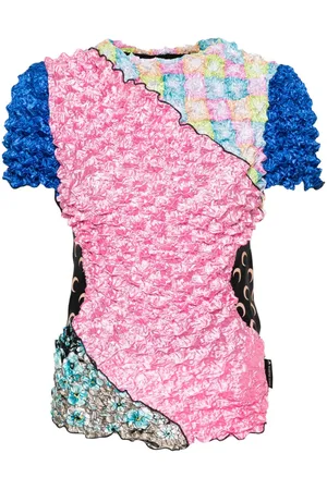 Marine Serre Popcorn patchwork T-shirt