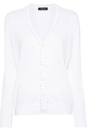 Fabiana Filippi Sequin-detail cotton cardigan