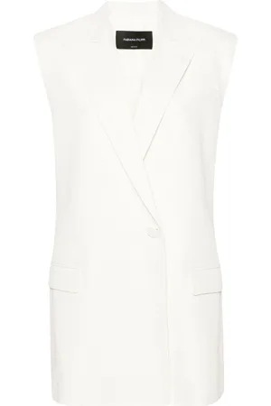 Fabiana Filippi Single-breasted linen-blend gilet