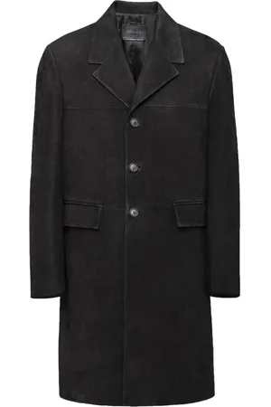 Prada Single-breasted suede coat