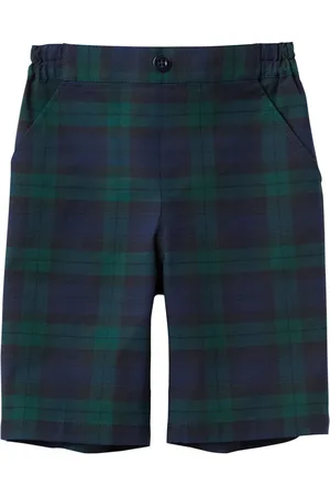 Familiar Plaid cotton-blend shorts