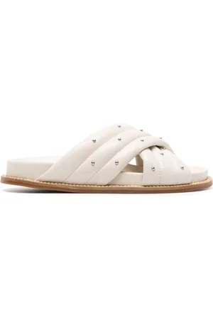 Fabiana Filippi Stud-detailed leather slides