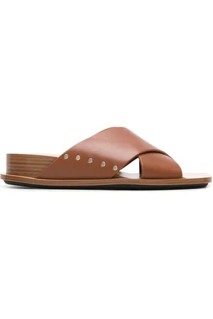 Fabiana Filippi Stud-detailed leather slides
