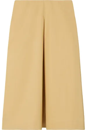Tory Burch Pleated cotton midi skirt
